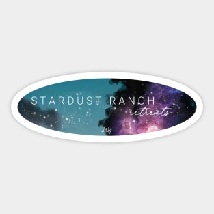 Stardust Ranch Retreats Oval Sticker Sticker